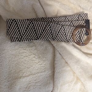 Weaved Belt with Tortoiseshell Hardware
